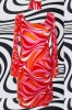 101-36/38   Trompetenärmel AbbA Retro Kleid Kostüm Revival Pucci Muster 70er Jahre Gr. 36 - 38 NEU pink / orange